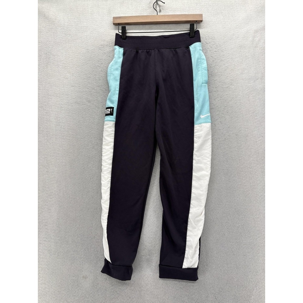 Nike Therma Fit Elite Jogger Pants Mens Large Blue Colorblock Fleece Basketball
